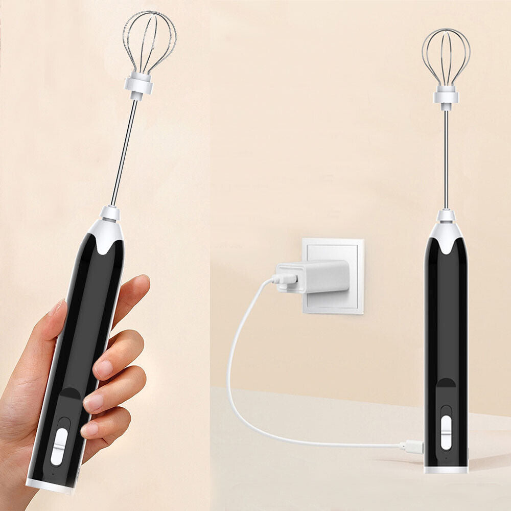 MEOKO Milk Coffee Frother, USB Electric Whisk Egg Beater Handheld Drink Frappe Mixer