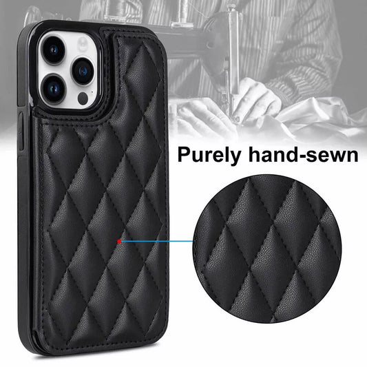 Luxury Quilted Leather Phone Case