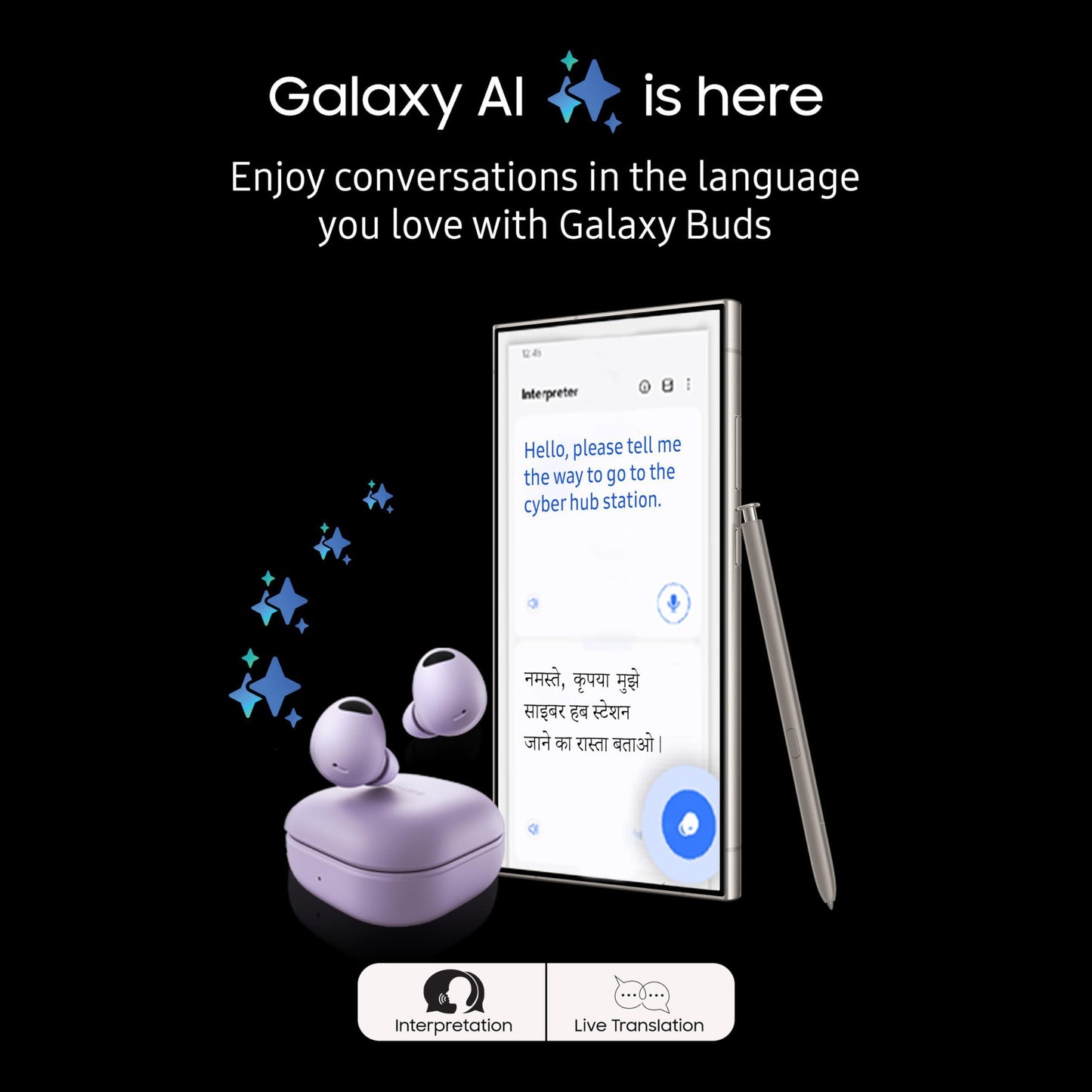Samsung Galaxy Buds2 Pro, with Innovative AI Features, Bluetooth Truly Wireless Preowned
