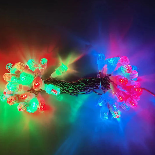Multicolor Diamond Cap Fairy Lights 40 LED Lights For Decorations Multicolor, 15m, Plug-in