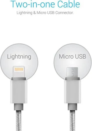 Micro USB cable Konnect-2 2in1 Multi Function Cable Lighting-1 Meter