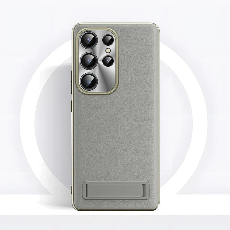 Hidden Stand Premium Leather Case - Samsung