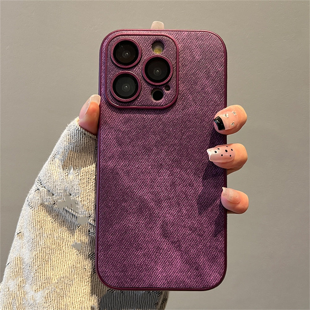 Bold Textured Luxury Leather Case - iPhone