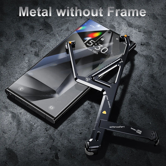 Rugged Titanium Alloy Shield Kickstand Case - Samsung