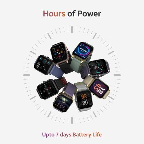 TAGG Verve Sense Smartwatch with 1.70'' Large Display, Real SPO2, and Real-Time Heart Rate Tracking, 7 Days Battery Backup, IPX67 Waterproof || Gold Green, Standard