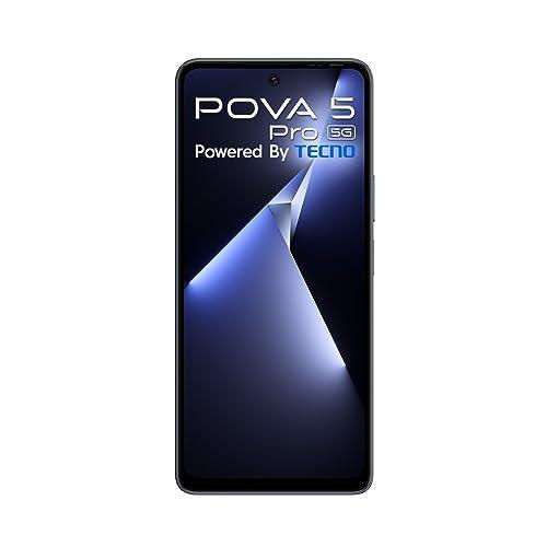 TECNO Pova 5 Pro 5G (Dark Illusion, 8GB RAM,256GB Storage)| Segment 1st 68W Ultra Fast Charging | India's 1st Multi-Colored Backlit ARC Interface | 50MP AI Dual Camera | 6.78”FHD+ Dot-in Display