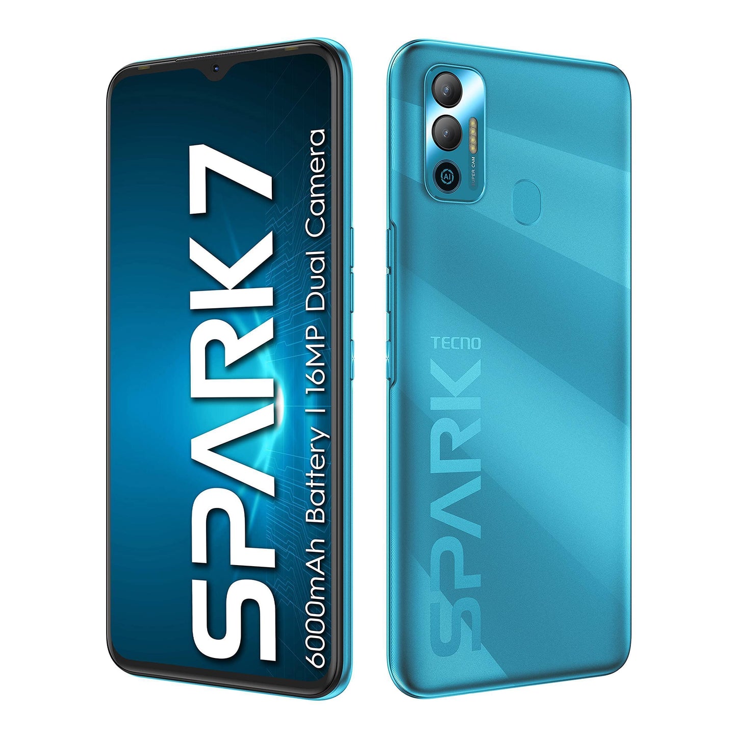 TECNO Spark 7 (Morpheus Blue, 2GB RAM, 32 GB Storage) Refurbished