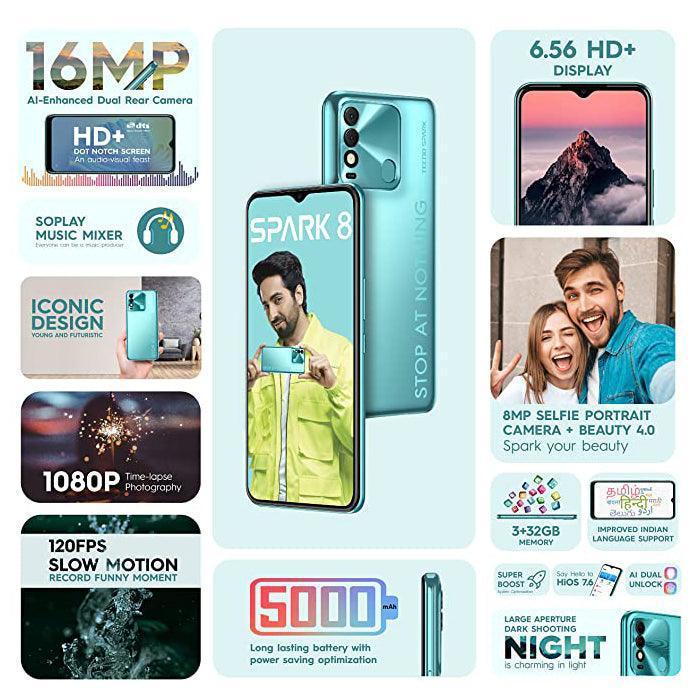 Tecno Spark 8 Atlantic 3GB 32GB Refurbished