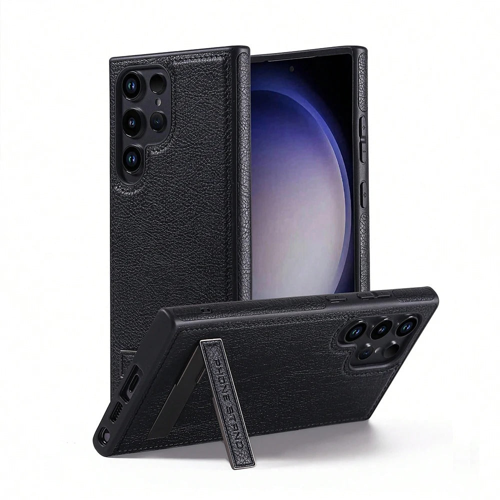 Genuine Leather Bracket Holder Case - Samsung