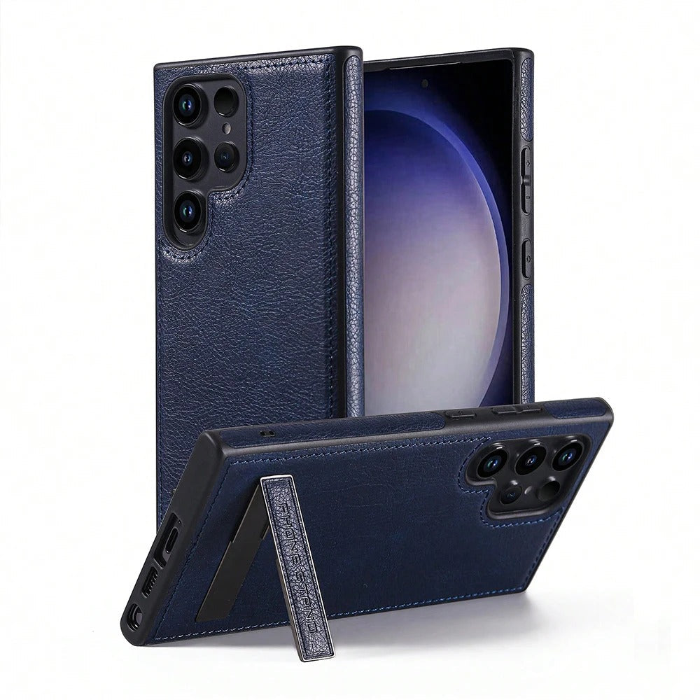 Genuine Leather Bracket Holder Case - Samsung
