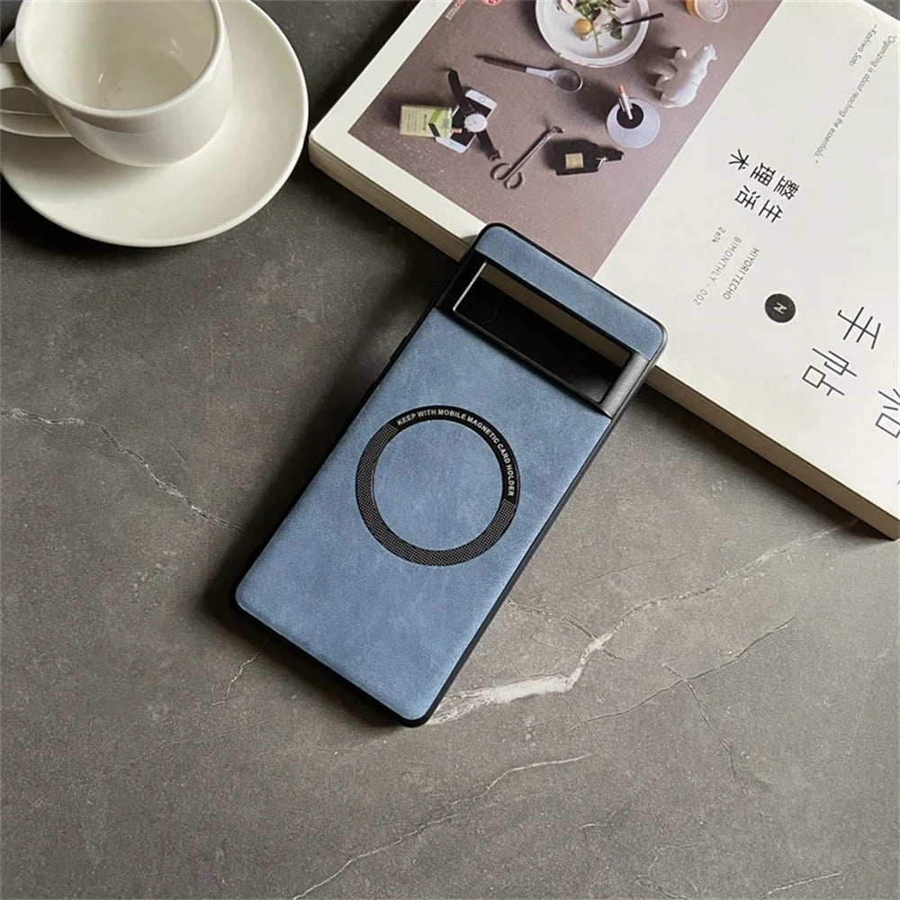 Sleek Leather MagSafe Shield Case - Google Pixel