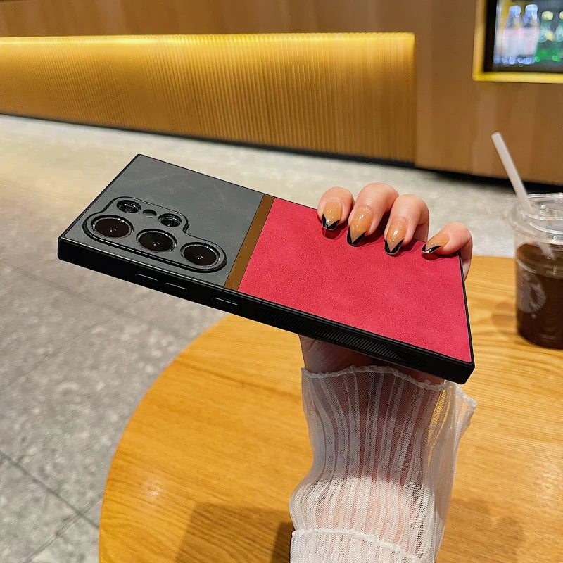 Opulent Metal Trim Leather Case - Samsung