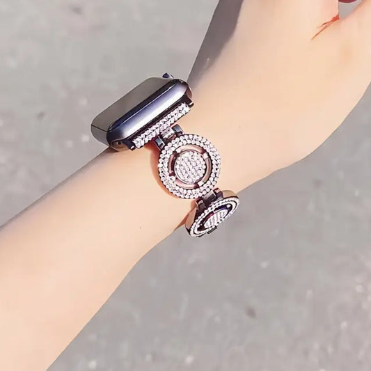 Sparkling Circle Charm Watch Band