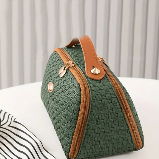 Stylish Woven Makeup Pouch