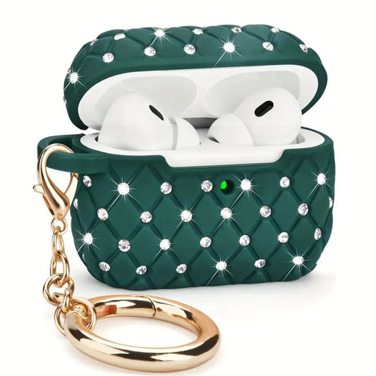 Crystal Glam AirPods Case with Keychain