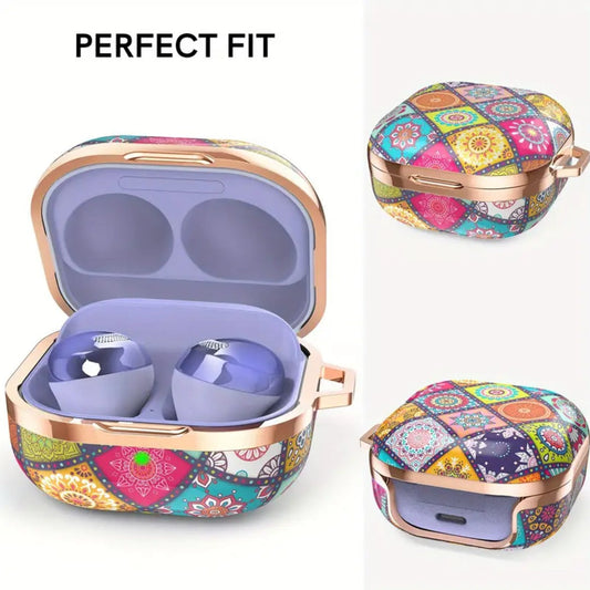 Vibrant Mandala-Patterned Bohemian Silicone Earphone Case