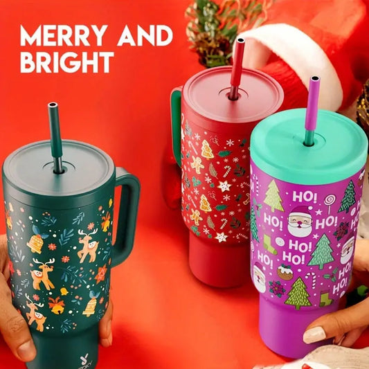 Christmas Theme Stainless Steel Water Bottle