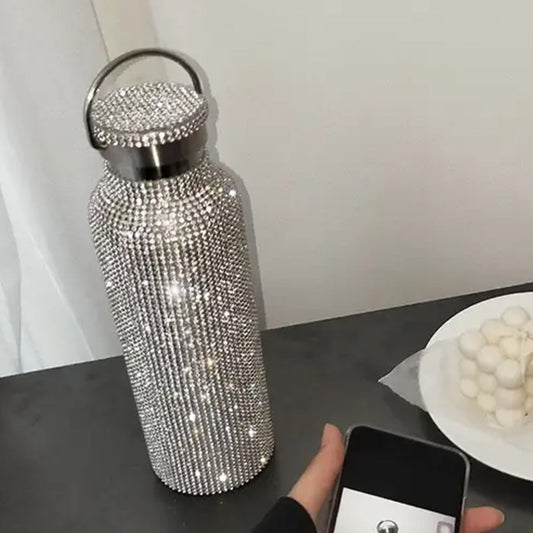 Crystal Rhinestone Stainless Steel Water Bottles