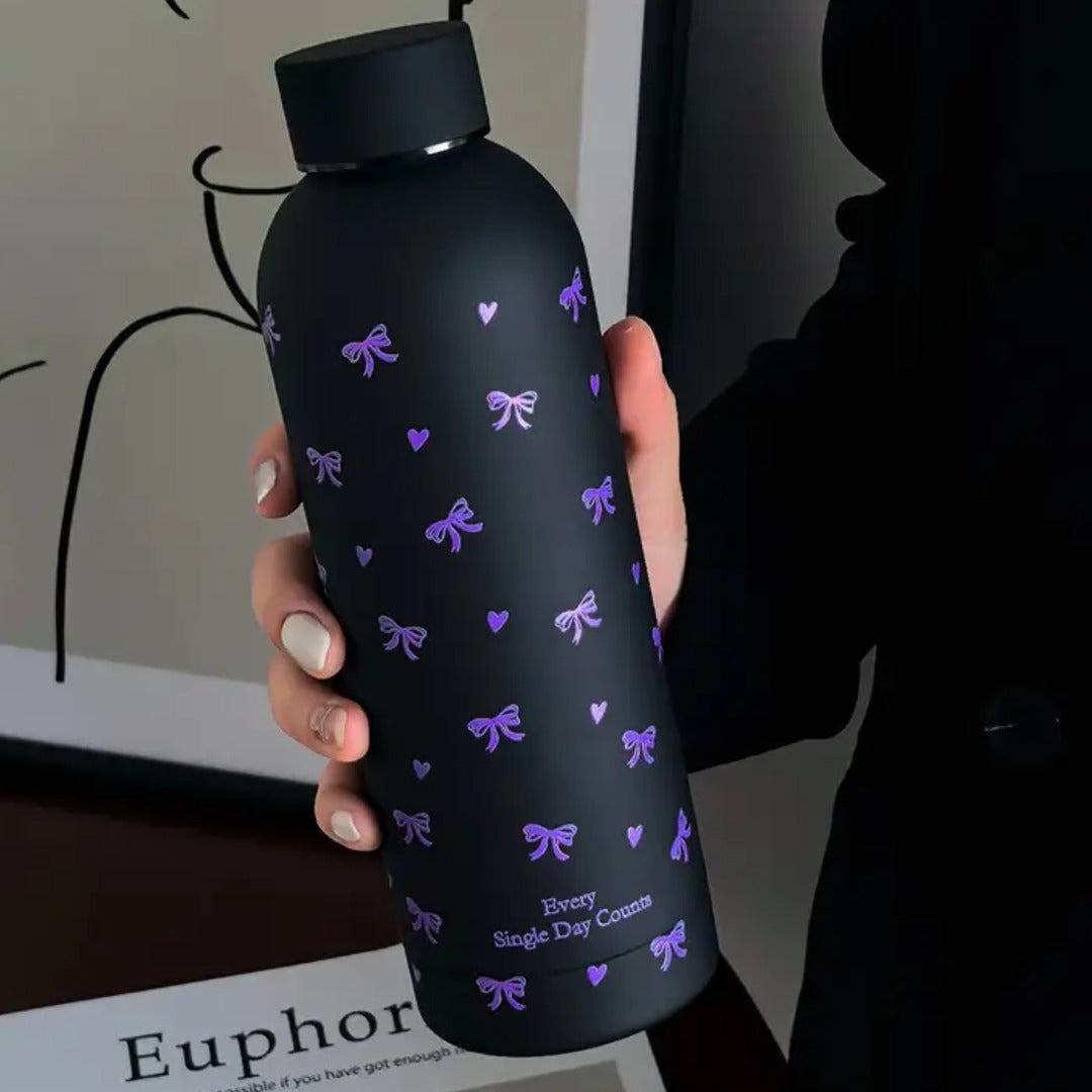 Bow & Heart Stainless Steel Insulated Water Bottle