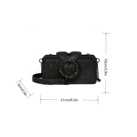 Rivet Motorcycle Chain Clutch Bag