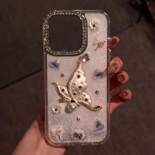 Graceful Floral Butterfly Bliss Case