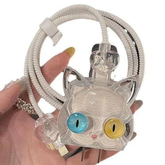 3D Cat Adorable Charger Protector Kit