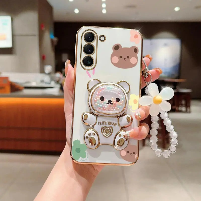 Cute Cartoon Cat Silicone Phone Case -Samsung