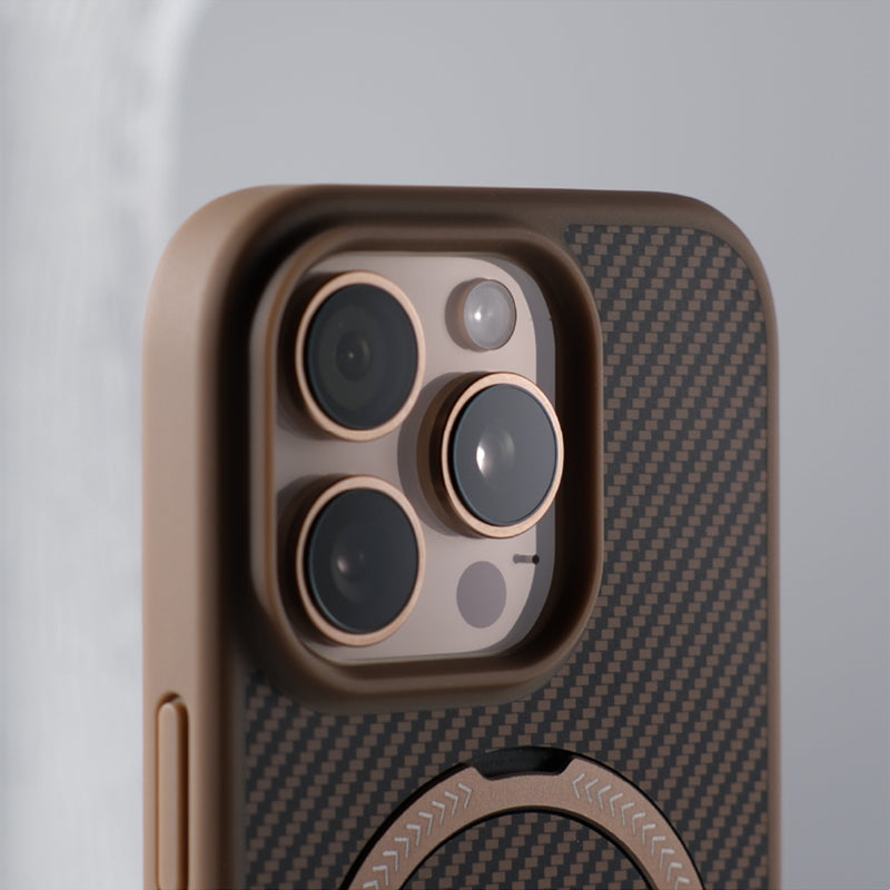 Elegant Carbon Fiber Maagsafe Stand Case - iPhone