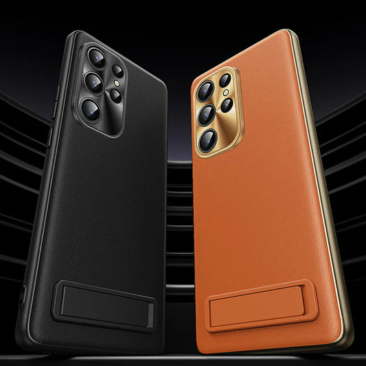 Hidden Stand Premium Leather Case - Samsung