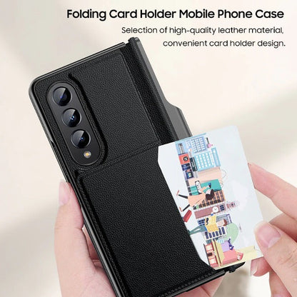 Galaxy Z Fold5 Business Card Holder Case with Pen Slot