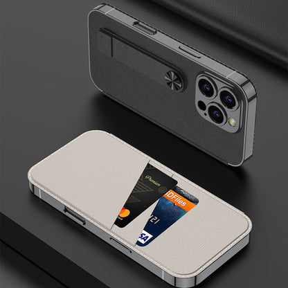 Elegance Rich Finish Flip Leather Case - iPhone