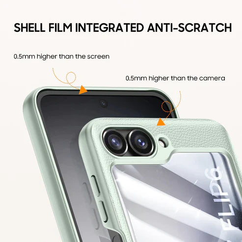 Galaxy Z Flip Series Refined Basics Luxe Leather Case