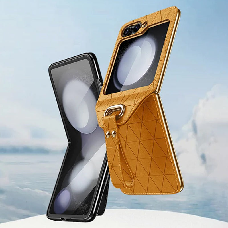 Wristband Rhombus Leather Case - Samsung