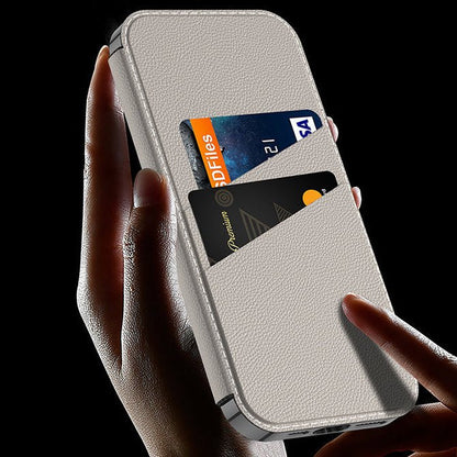 Elegance Rich Finish Flip Leather Case - iPhone