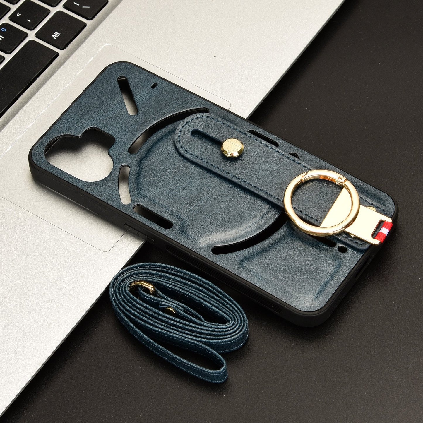 Deluxe Leather Anti-Slip Wrist Strap Case - Nothing