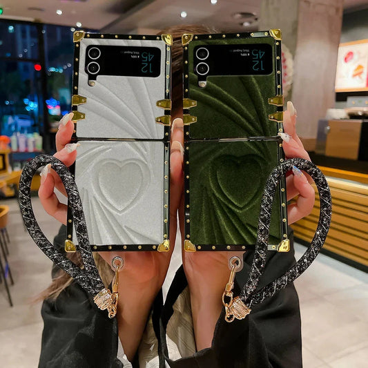 3D Rebellion Heartfelt Velvet Rivet Case - Samsung
