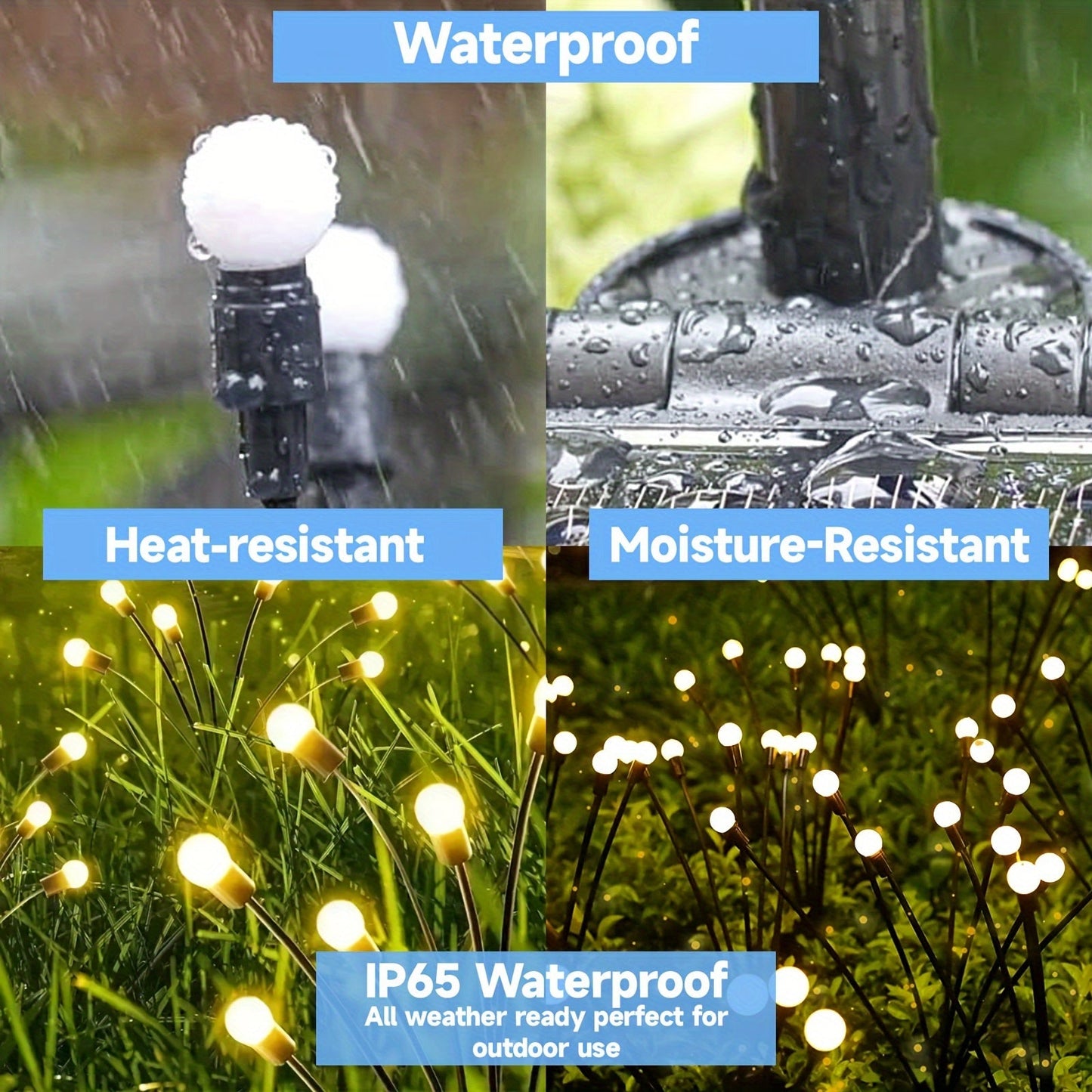 0407GG gh Flexibility Iron Wire & Heavy Bulb Base, Warm White, Lithium Battery, Light Sensor, Recessed, Brushed Metal Finish, Semi-Flush Mount, Decorative Outdoor Lighting for Yard P