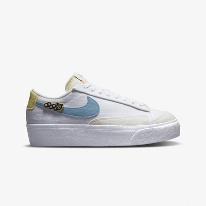 Nike | BLAZER LOW PLATFORM NEXT NATURE  { PALE IVORY / BOURDER BLUE