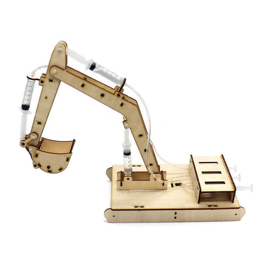 DIY Hydraulic Excavator – Wooden STEM Educational Toy