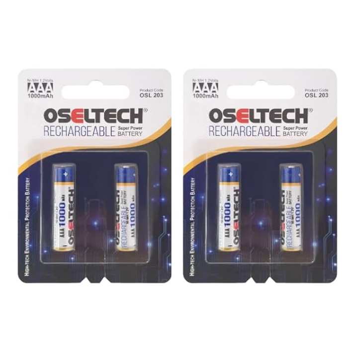 1000mAh AAA Rechargeable Battery 1.2V (Pack of 2)