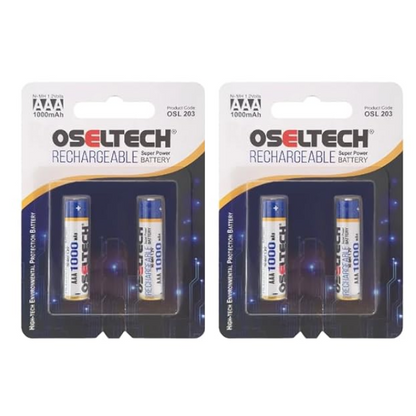 1000mAh AAA Rechargeable Battery 1.2V (Pack of 2)