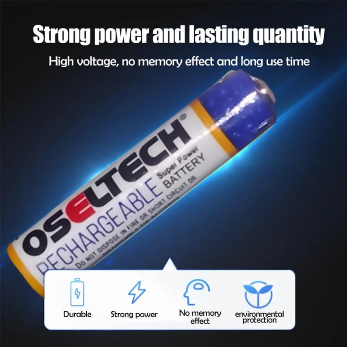 1000mAh AAA Rechargeable Battery 1.2V (Pack of 2)