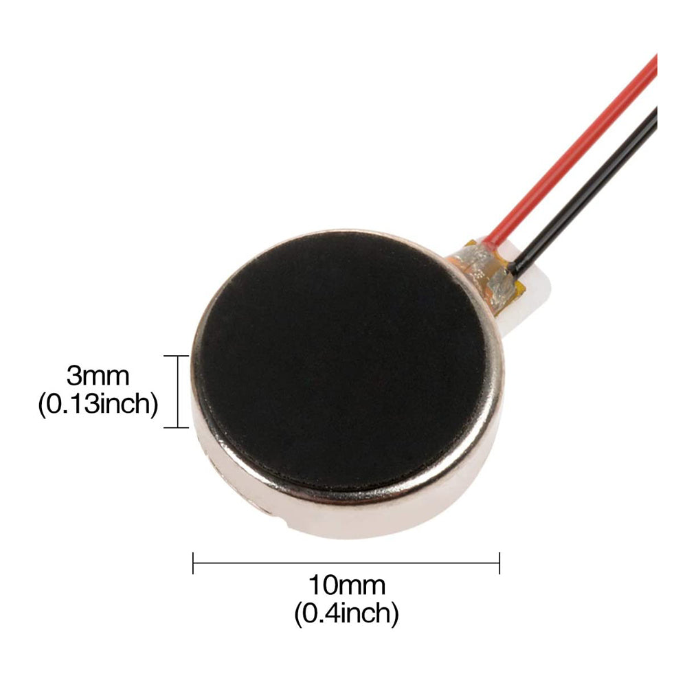 1027 10mm Diameter 2.7mm width Flat Button Coin type Micro Vibrator Motor 3V