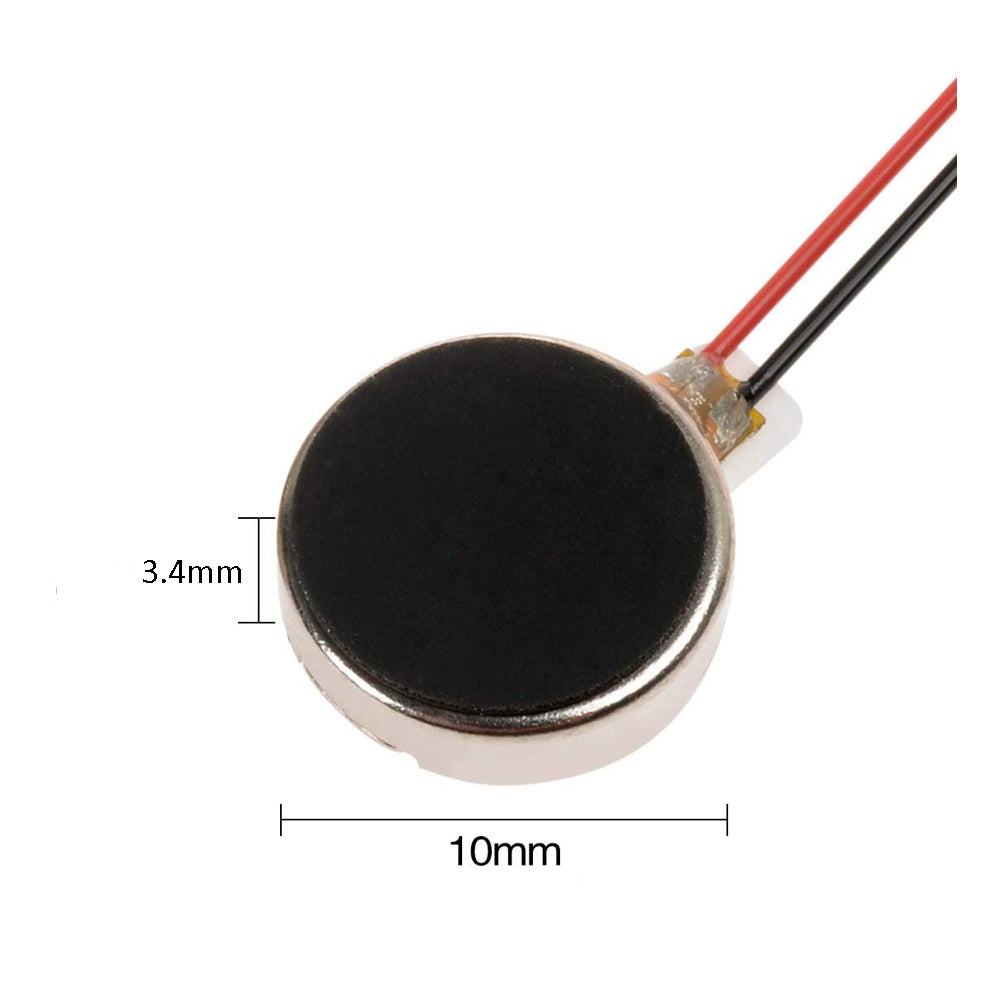 1034 10mm Diameter 3.4mm width Flat Button Coin type Micro Vibrator Motor 3V