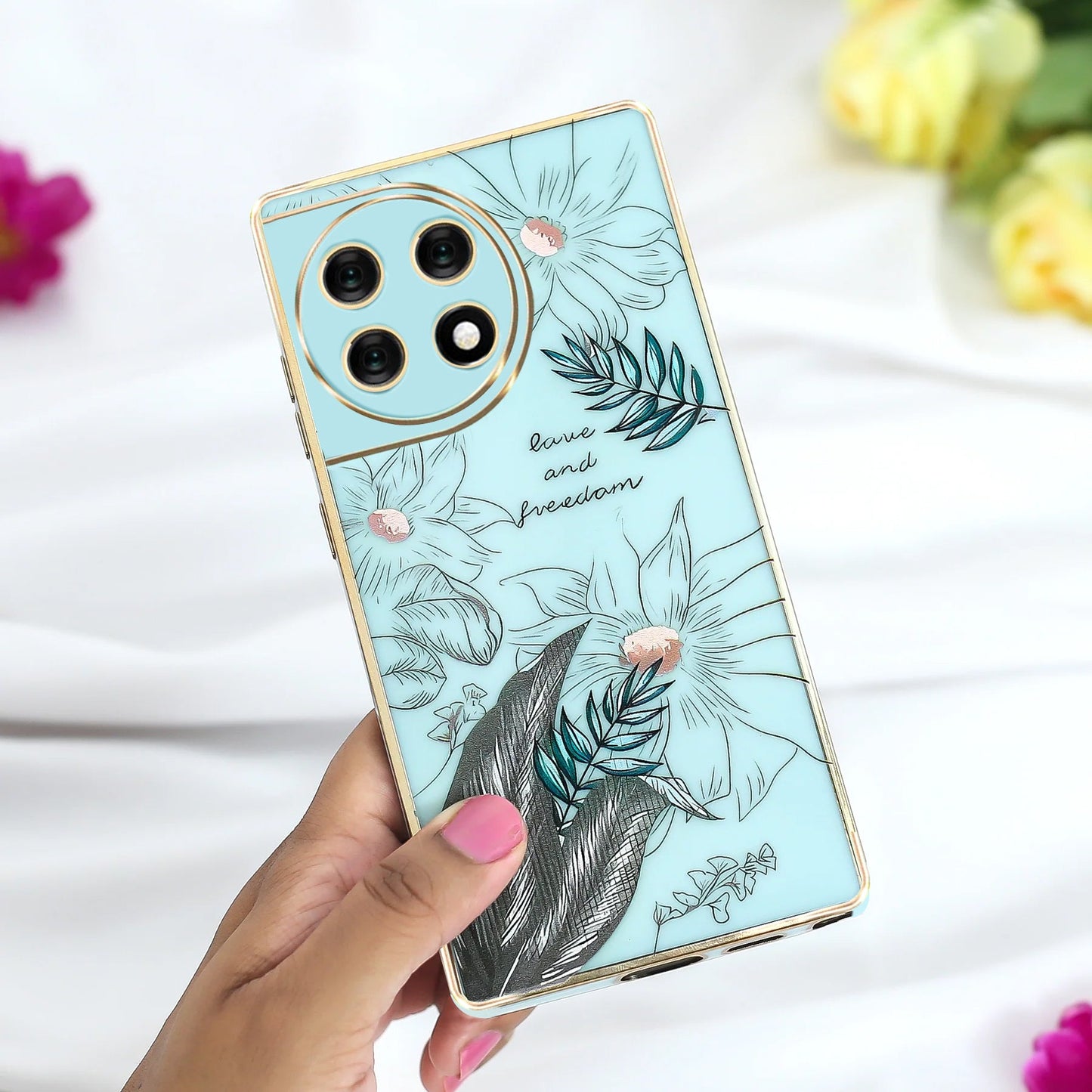 Chic Floral Fusion Bumper Case  - OnePlus