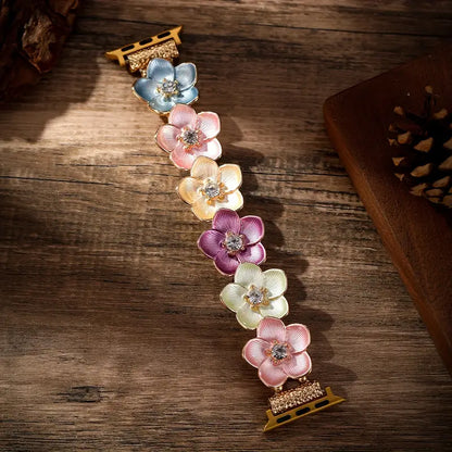 Elegant Flower Bracelet Strap for Apple Watch