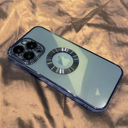 Clear Plating Logo Cut Soft Case - iPhone