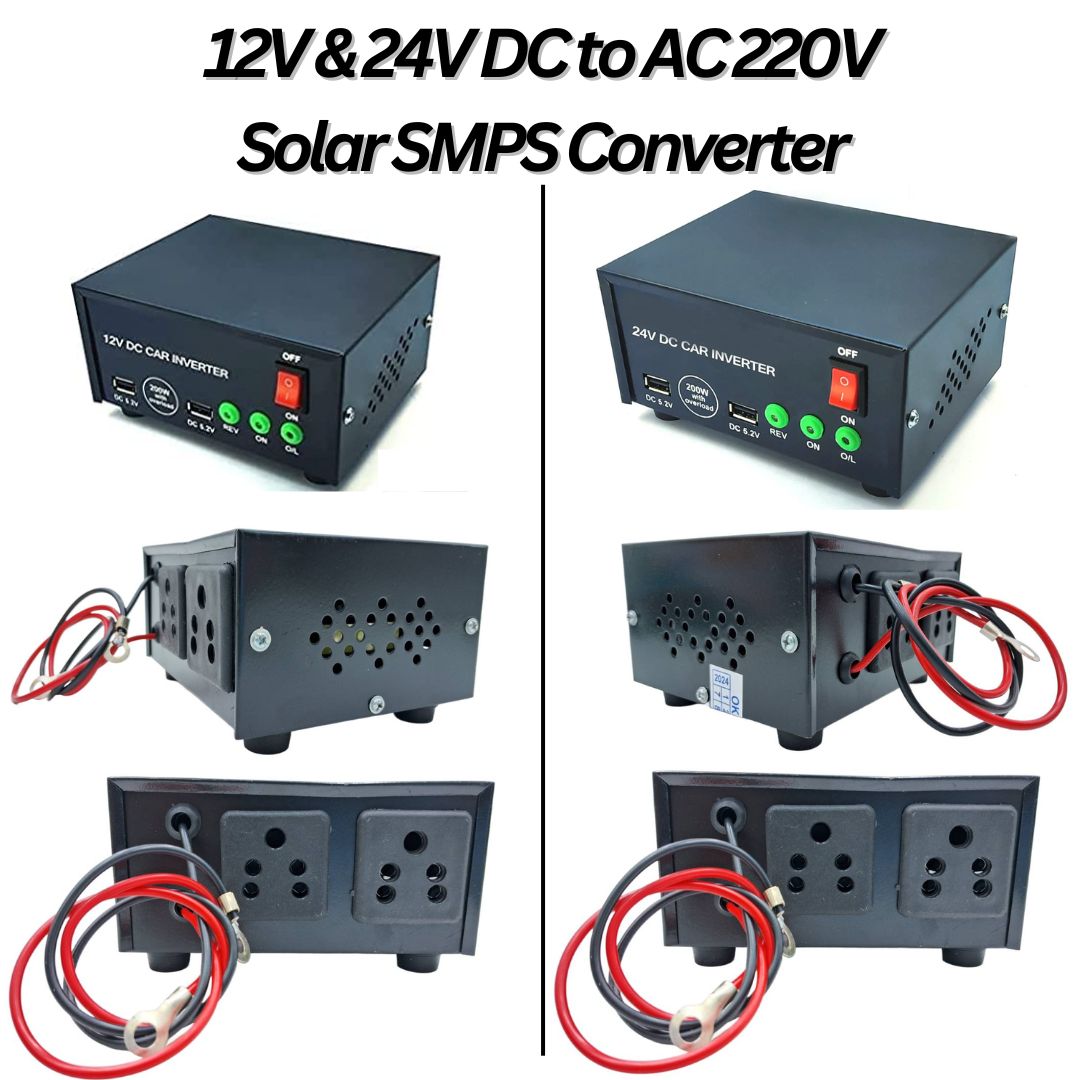 12V/24V DC to 220V AC SMPS Solar Converter