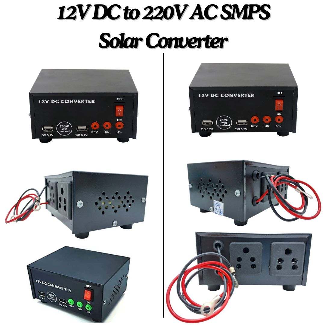 12V/24V DC to 220V AC SMPS Solar Converter