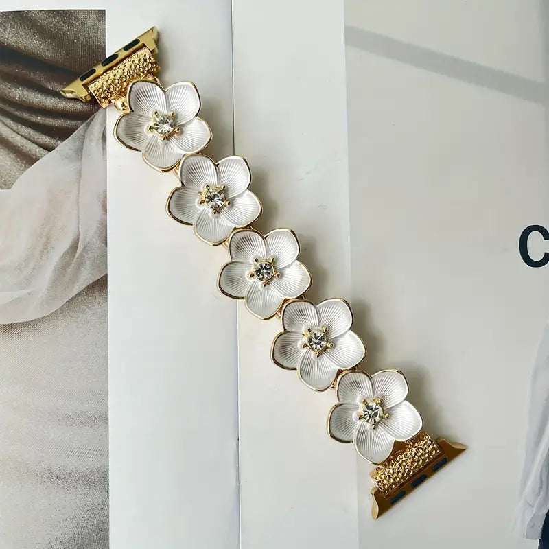 Elegant Flower Bracelet Strap for Apple Watch